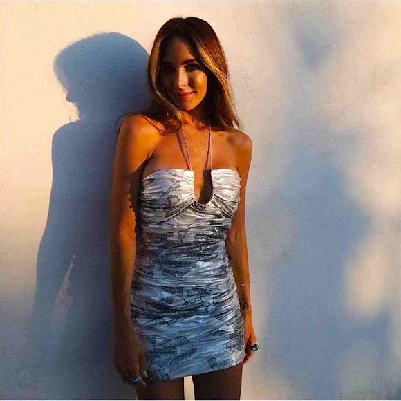 ZARA Draped Dress With Metallic Thread - Picture 4 of 7